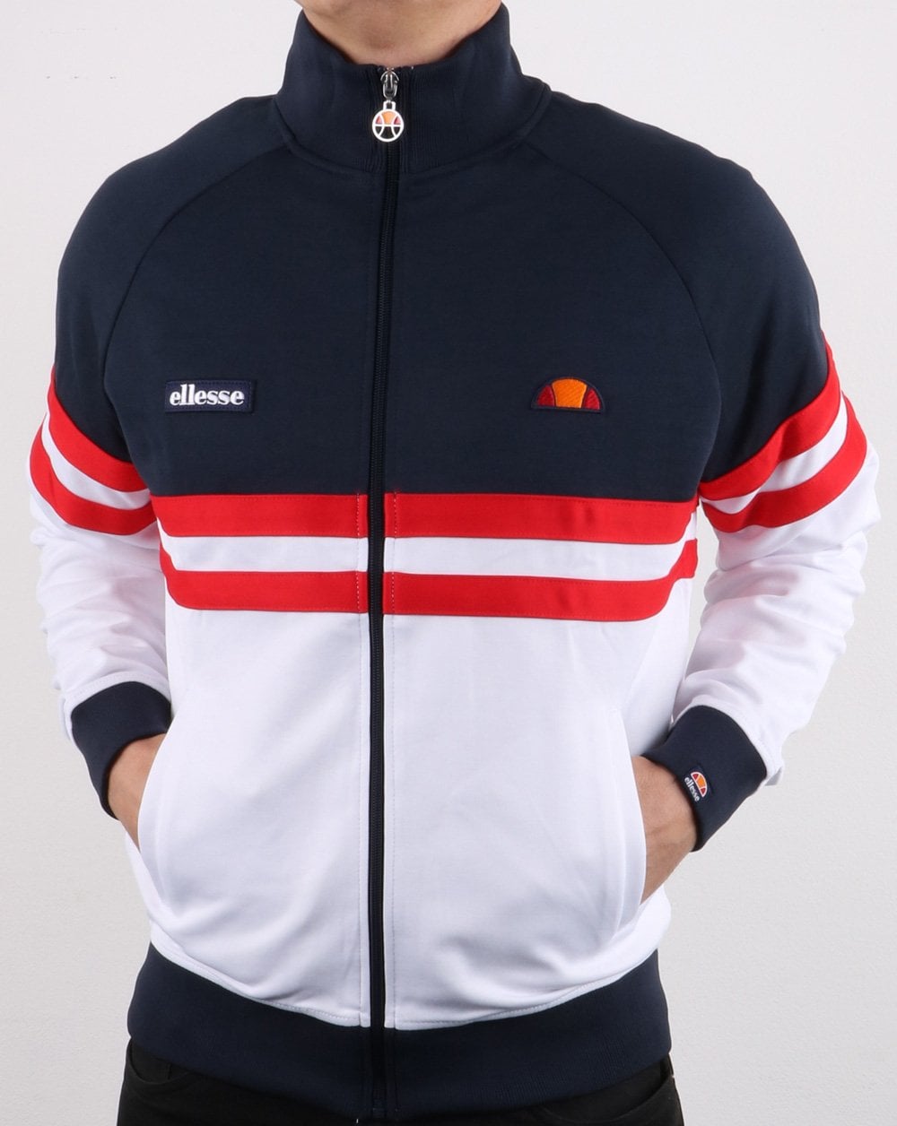 Ellesse Rimini Trainingsjacke Marineblau/Weiß/Rot