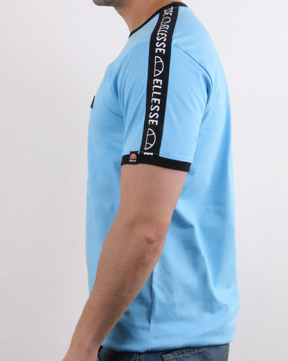 Ellesse – T-Shirt mit Taping, Himmelblau