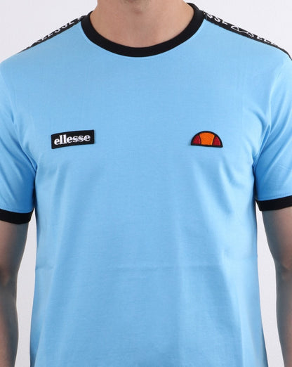 Ellesse – T-Shirt mit Taping, Himmelblau
