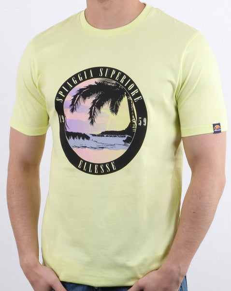 Ellesse Palm T Shirt Light Yellow
