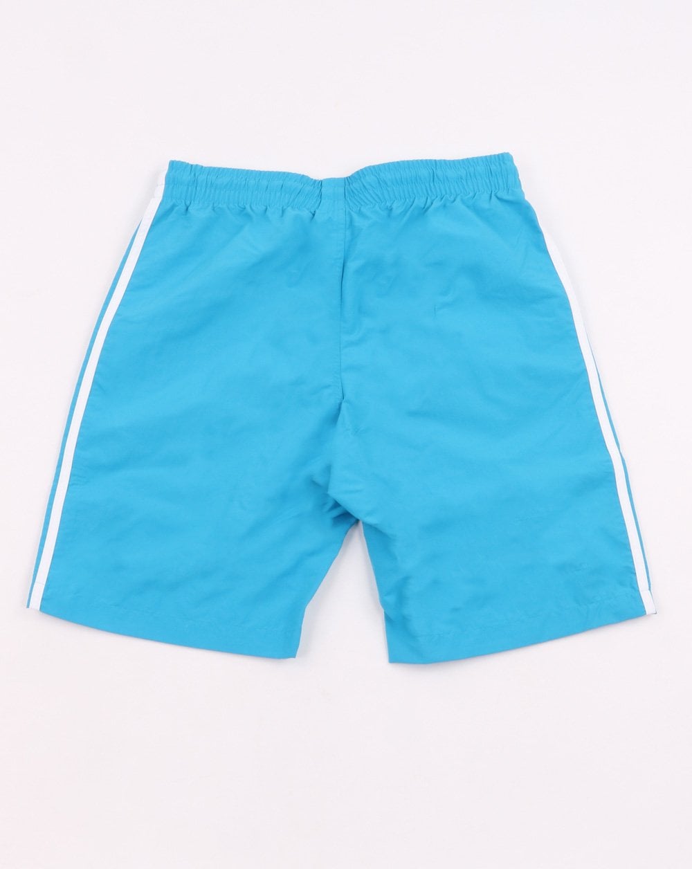Adidas Originals – Badeshorts mit 3 Streifen in Shock Cyan