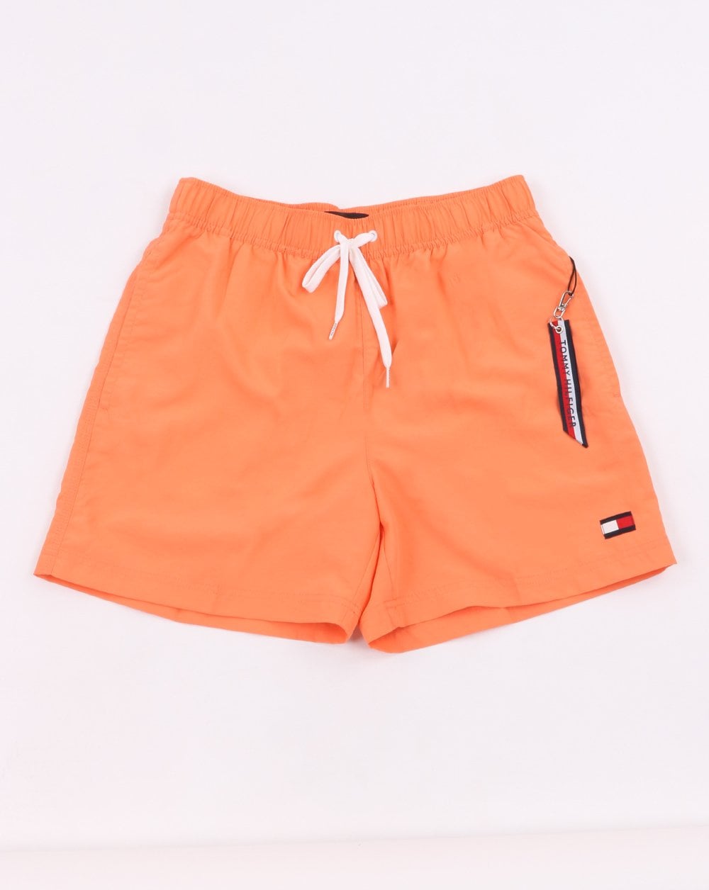 Tommy Hilfiger – Mittelgroße Shorts mit Kordelzug in Melone