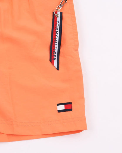 Tommy Hilfiger – Mittelgroße Shorts mit Kordelzug in Melone
