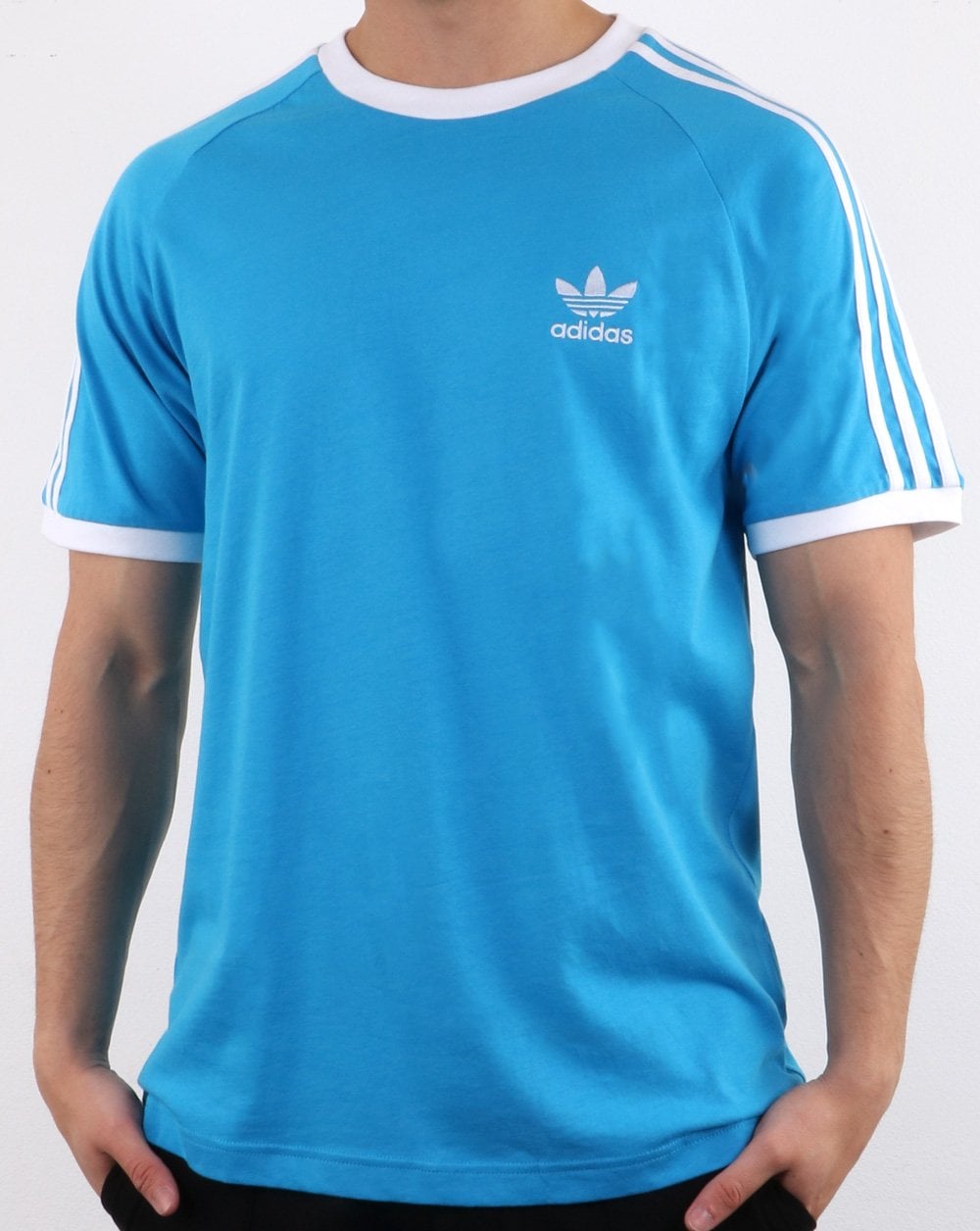 Adidas Originals Retro 3-Streifen-T-Shirt Elektroblau