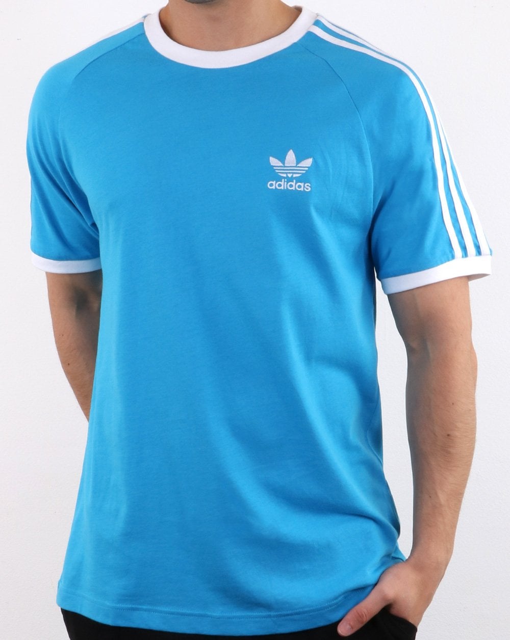 Adidas Originals Retro 3-Streifen-T-Shirt Elektroblau