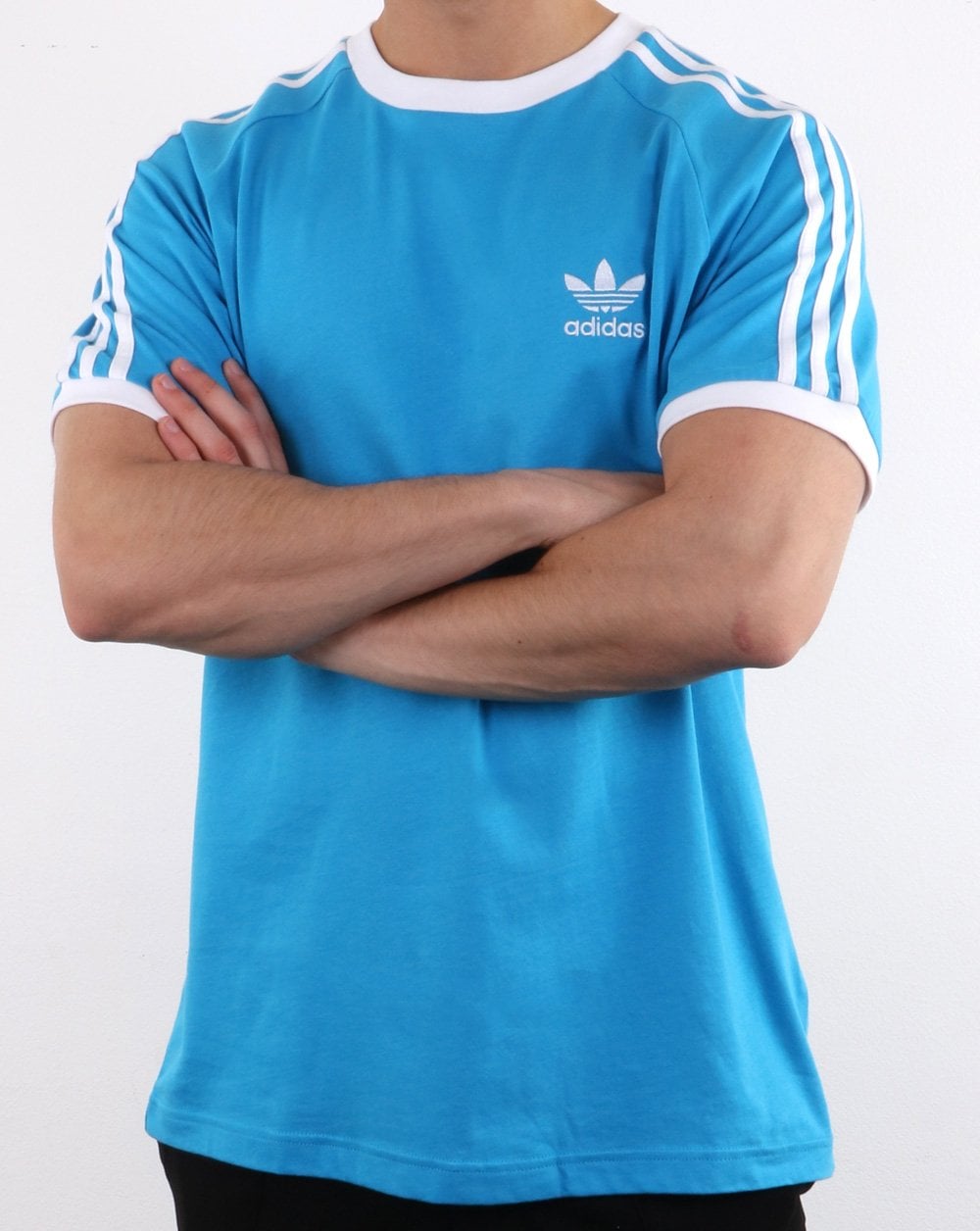 Adidas Originals Retro 3-Streifen-T-Shirt Elektroblau