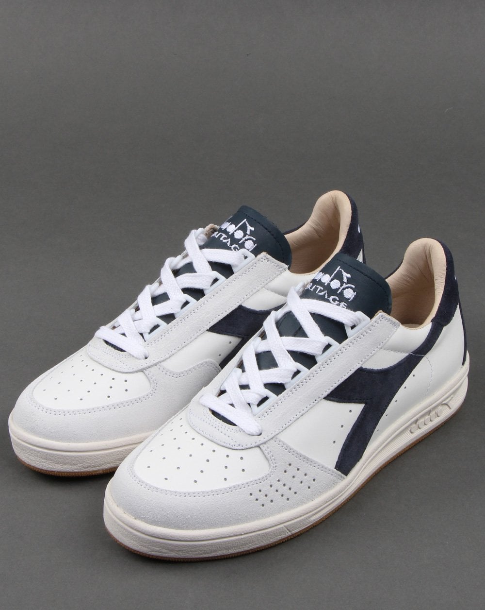 Diadora B. Elite Heritage Sneakers Weiß/Marineblau