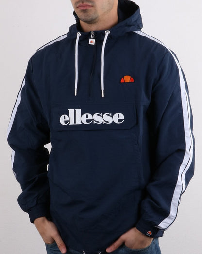 Ellesse – Fighter – Jacke mit Viertelreißverschluss in Marineblau