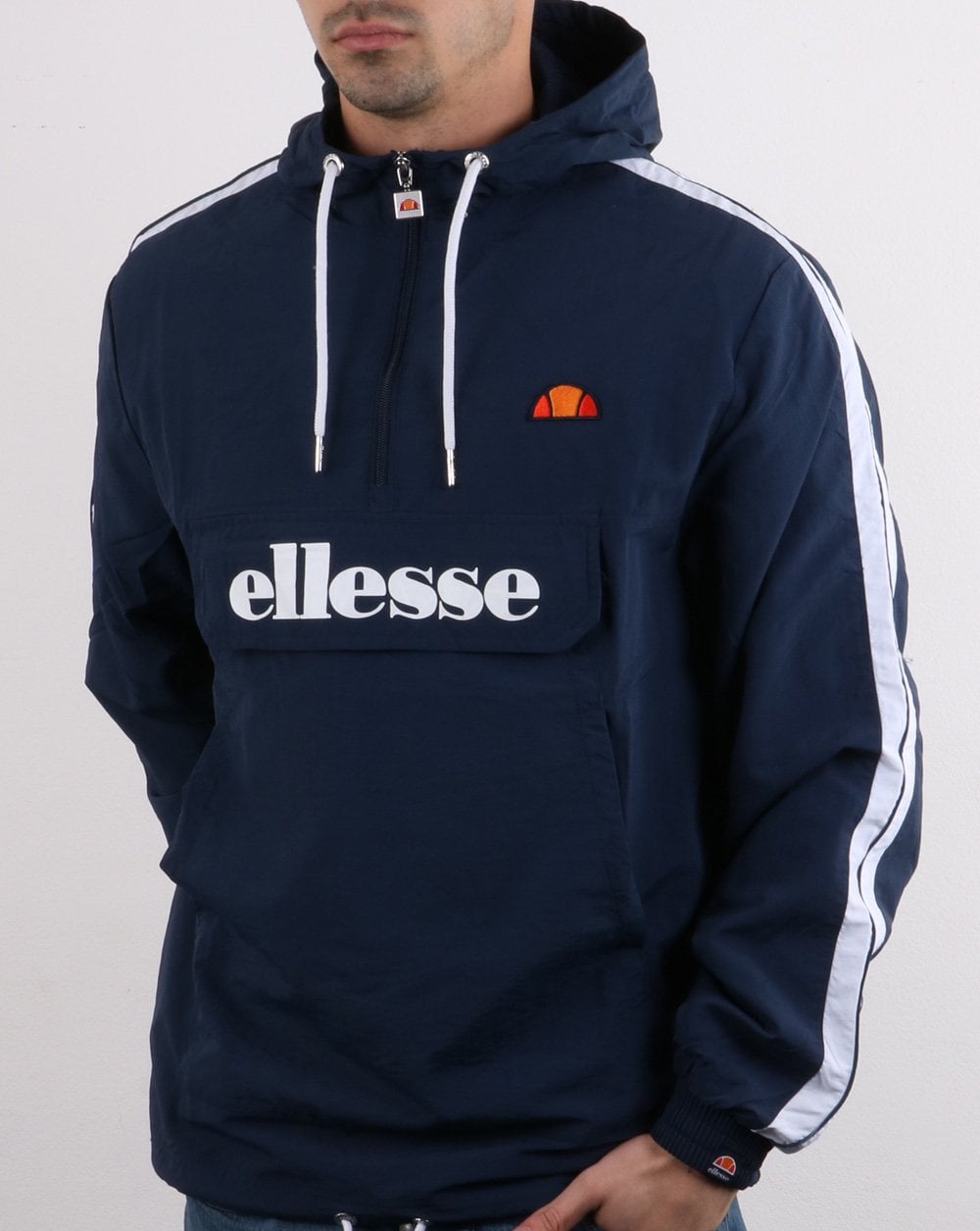 Ellesse – Fighter – Jacke mit Viertelreißverschluss in Marineblau