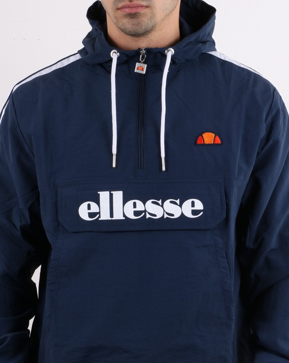 Ellesse – Fighter – Jacke mit Viertelreißverschluss in Marineblau