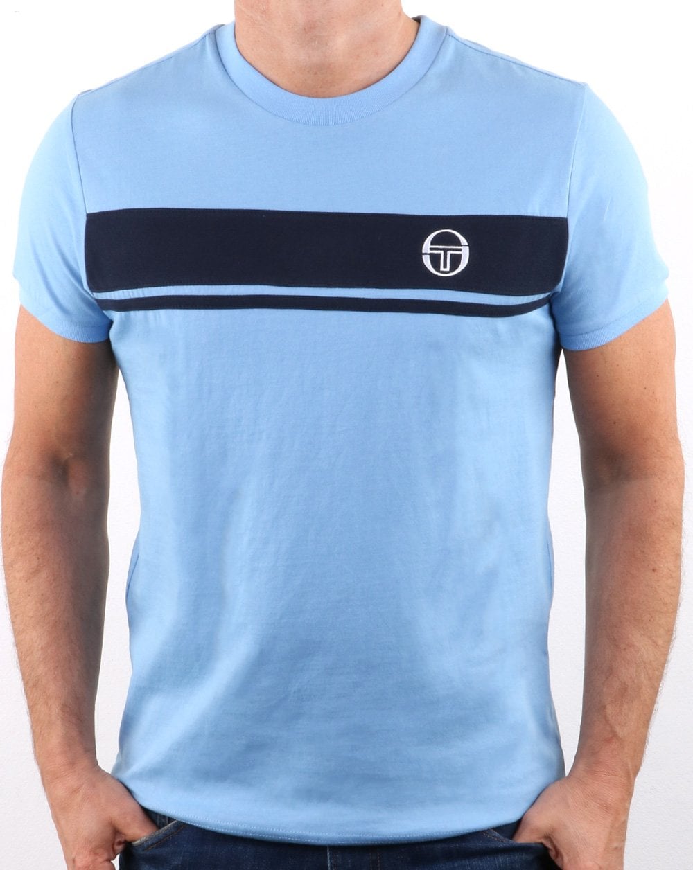 Sergio Tacchini Masters T-Shirt Himmelblau/Marineblau