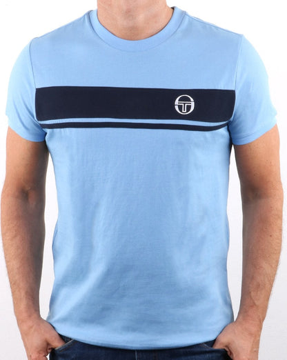 Sergio Tacchini Masters T-Shirt Himmelblau/Marineblau