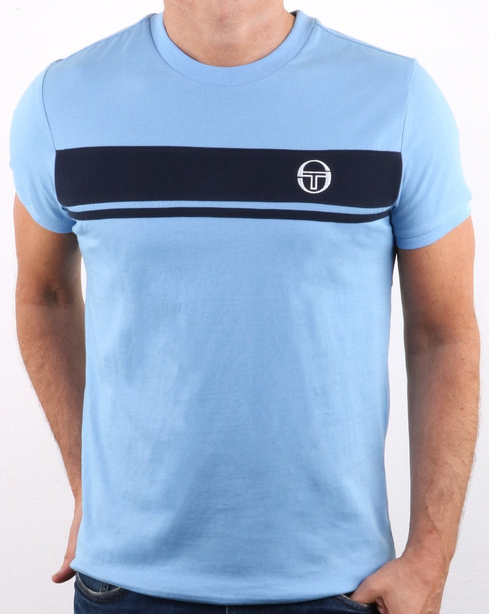 Sergio Tacchini Masters T-Shirt Himmelblau/Marineblau