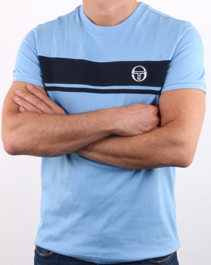 Sergio Tacchini Masters T-Shirt Himmelblau/Marineblau
