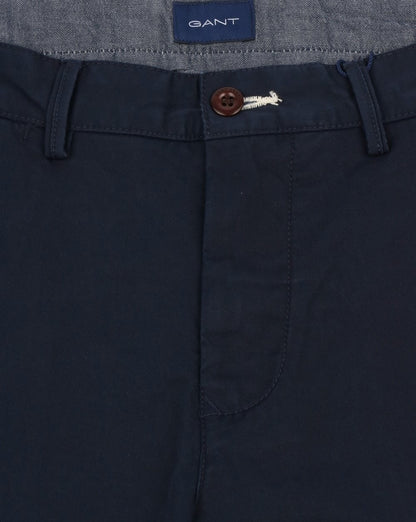 Gant – Entspannte Twill-Shorts in Marineblau