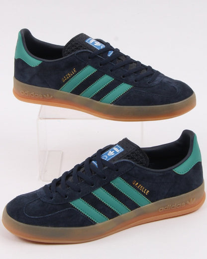 Adidas Gazelle Indoor-Sneakers Marineblau/Grün