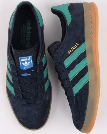 Adidas Gazelle Indoor-Sneakers Marineblau/Grün