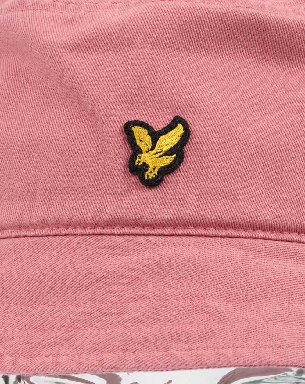 Lyle And Scott – Fischerhut aus gewaschenem Twill in Pink Shadow