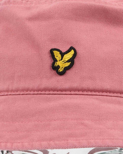 Lyle And Scott – Fischerhut aus gewaschenem Twill in Pink Shadow