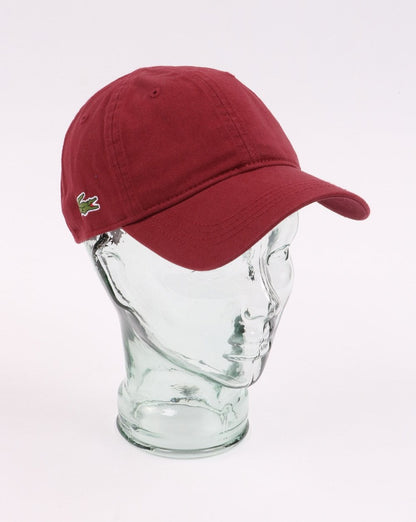 Lacoste Gabardine-Kappe Burgund