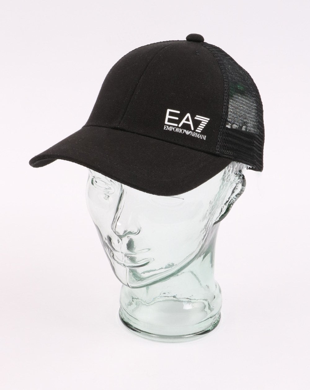 Emporio Armani – EA7 Core-Logo-Kappe in Schwarz