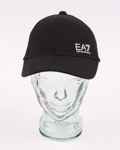 Emporio Armani – EA7 Core-Logo-Kappe in Schwarz