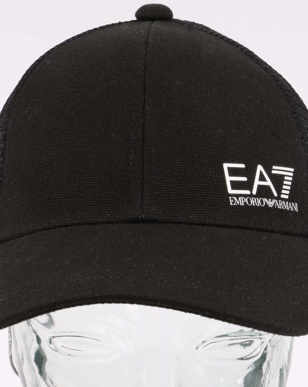 Emporio Armani – EA7 Core-Logo-Kappe in Schwarz
