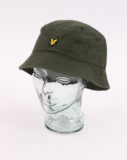 Lyle And Scott Fischerhut aus Baumwolltwill, Blattgrün