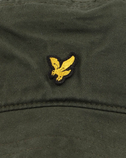 Lyle And Scott Fischerhut aus Baumwolltwill, Blattgrün