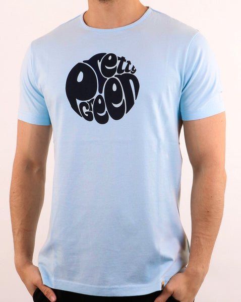 Pretty Green 80s Casuals Tee Sky Blue