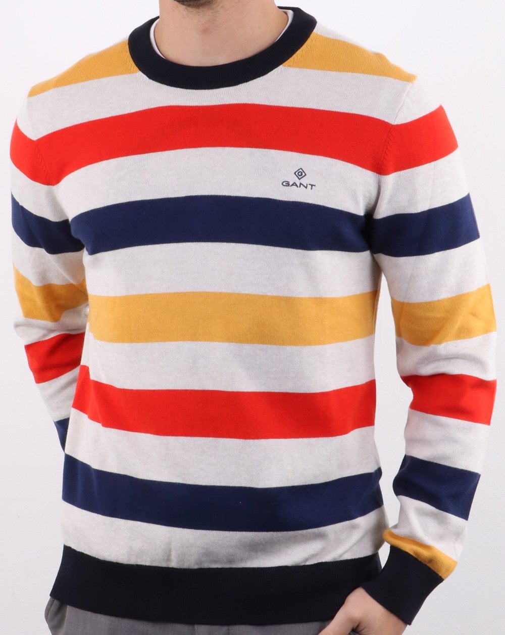 Gant – Strickpullover mit bunten Streifen