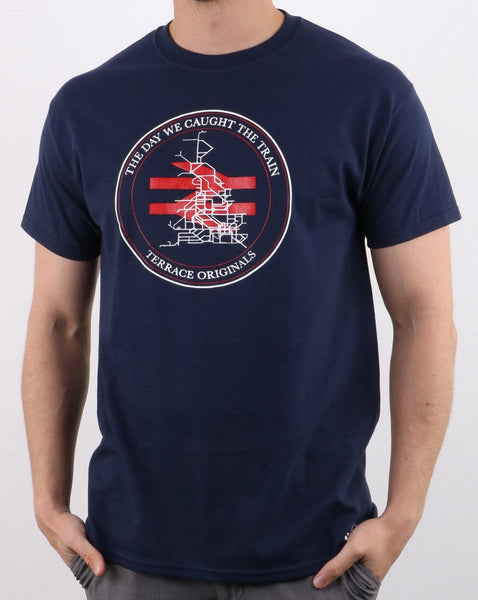 Casuals Awaydays Rail Map T-shirt Navy