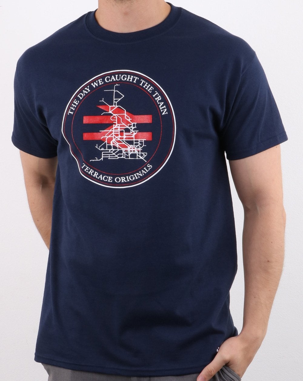 Casuals Awaydays Rail Map T-Shirt Marineblau