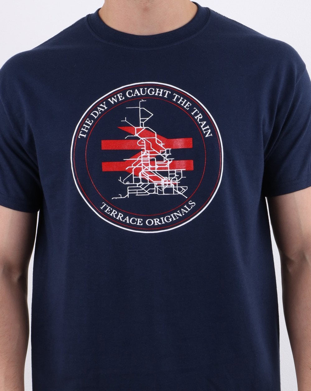Casuals Awaydays Rail Map T-Shirt Marineblau