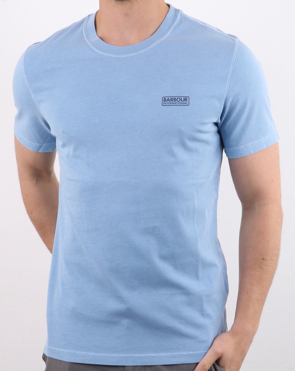 Barbour International Small Logo T-Shirt Cloud Blue