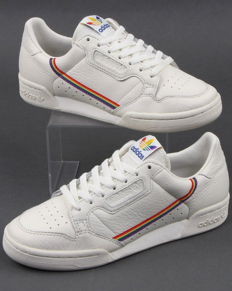 Adidas Continental 80s Pride Trainers White- Multi