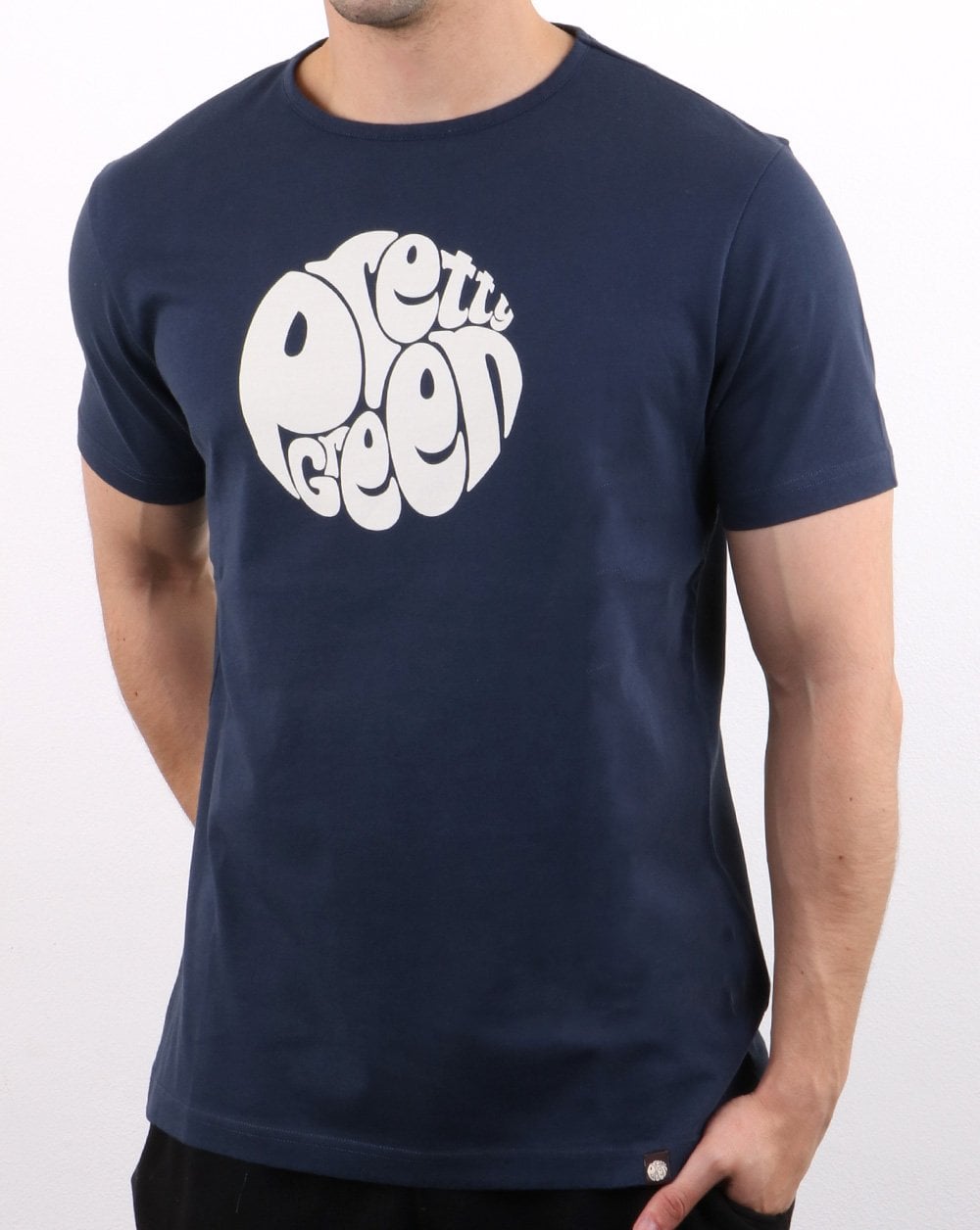 Pretty Green +80s Casuals T-Shirt Marineblau