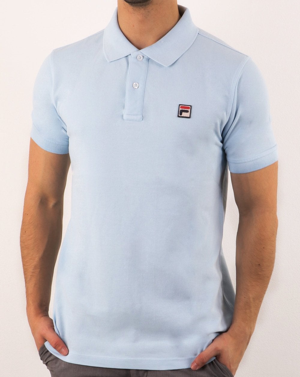Fila Vintage Dante Poloshirt in weichem Himmelblau