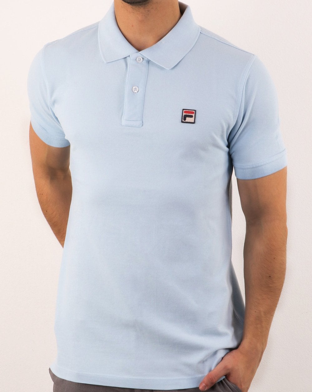 Fila Vintage Dante Poloshirt in weichem Himmelblau