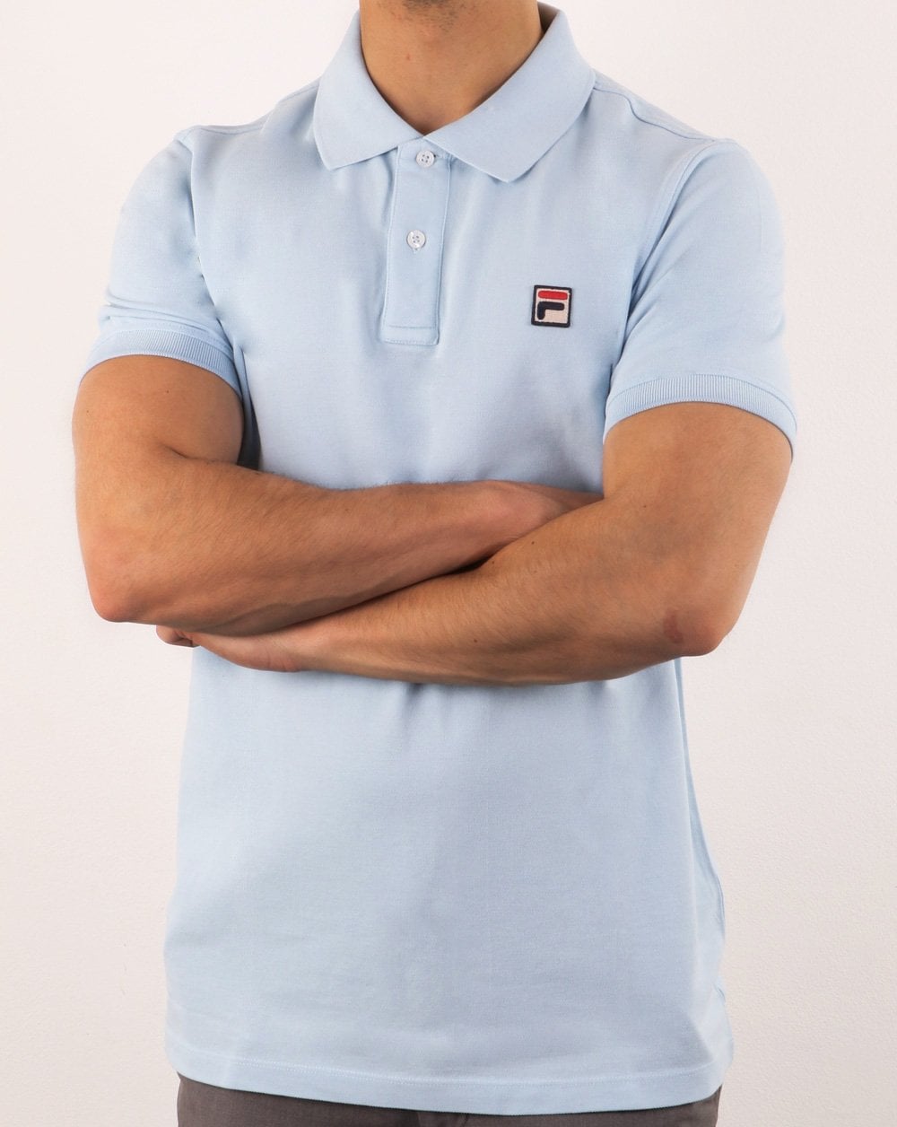 Fila Vintage Dante Poloshirt in weichem Himmelblau