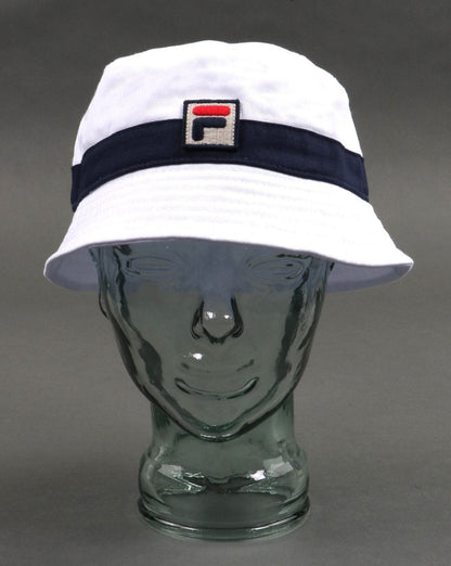 Fila Vintage Basil Bucket Hat Weiß/Marineblau