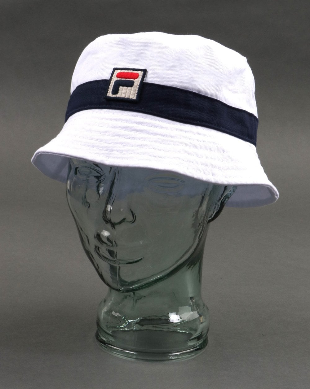 Fila Vintage Basil Bucket Hat Weiß/Marineblau