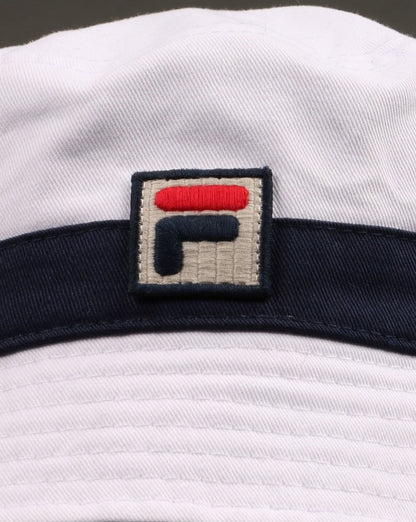 Fila Vintage Basil Bucket Hat Weiß/Marineblau
