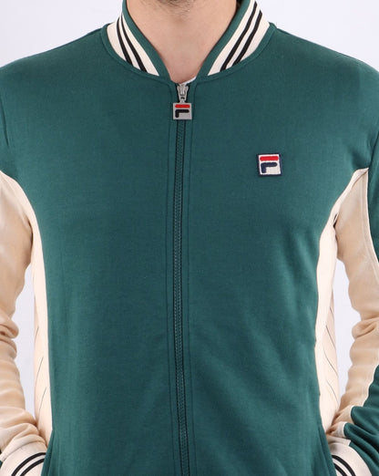Fila Vintage Mk1 Settanta Trainingsjacke Grün/Gardenia/Schwarz