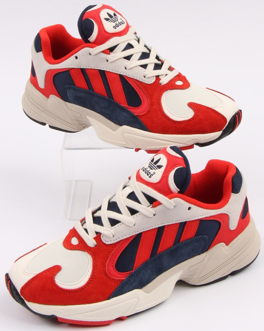Adidas Yung-1 Trainer Weiß/Scharlachrot/Marineblau