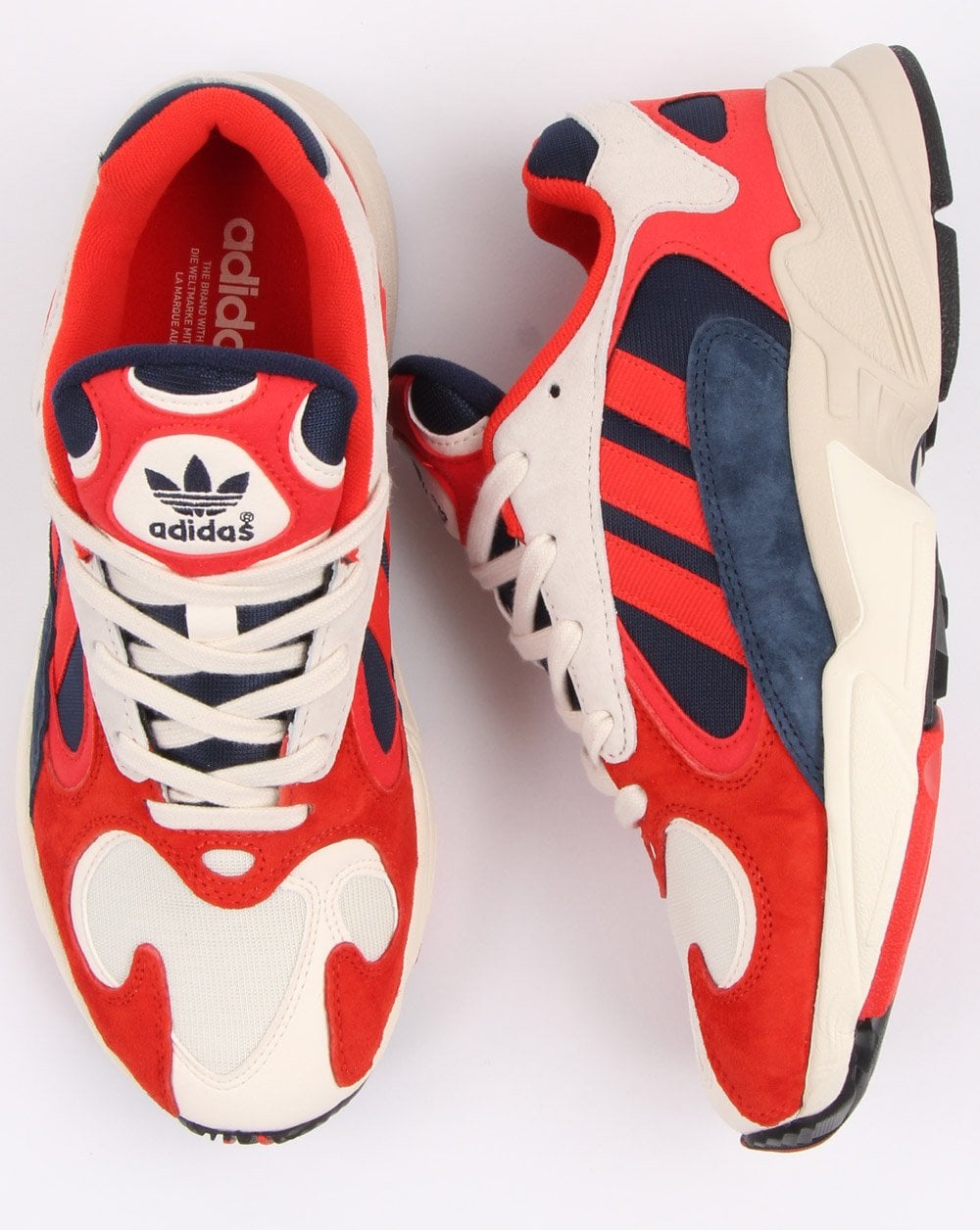 Adidas Yung-1 Trainer Weiß/Scharlachrot/Marineblau