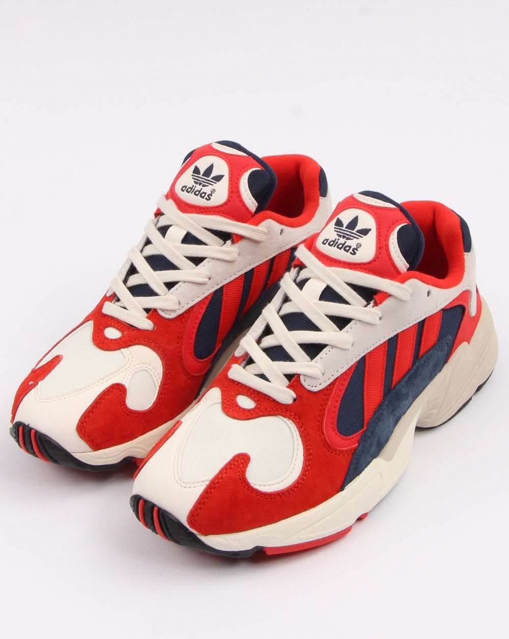 Adidas Yung-1 Trainer Weiß/Scharlachrot/Marineblau