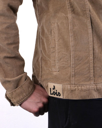 Lois Tejana – Nadelkordjacke, dunkler Sand