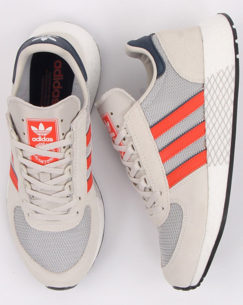 Adidas Marathon Tech Trainers Rohweiß/Orange/Marineblau