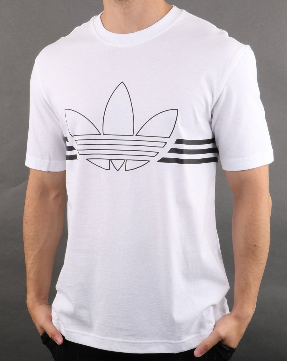 Adidas Originals Outline Trefoil T-Shirt Weiß